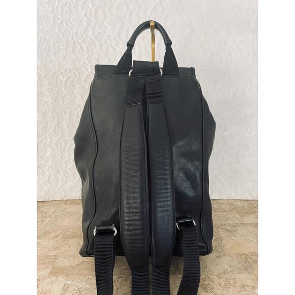 rare vtg COACH XL black Leather backpack / daypack / Rucksack serial# 0529 - Picture 2 of 9